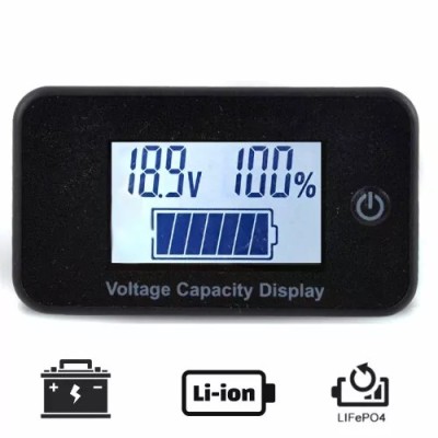 Voltmetru Led 5-100Vcc 3dig 64x36x14mm foto