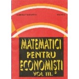 Matematici pentru economisti, Volumul al III-lea