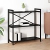 VidaXL Bibliotecă Stejar negru 80 x 30 x 83 cm Lemn compozit