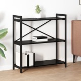 VidaXL Bibliotecă Stejar negru 80 x 30 x 83 cm Lemn compozit