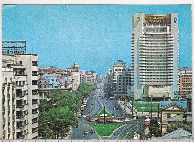 bnk cp Bucuresti - Vedere spre b-dul Nicolae Balcescu - circulata foto