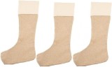 Set de 3 ciorapi pentru Craciun FUSEY, bej, textil, 30 x 45 cm