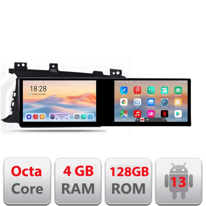 Navigatie Kia Optima 2011-2013 Kit-091 Edotec 2 ecrane 8 core 4+128 21.6 inch Incell android Wifi 5Ghz gps internet C CarStore Technology