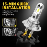 Set 2 Becuri Auto LED H7 12V 120W 6000K CANBUS CSP, Alb, Compatibil Halogen, Durata 30000h, Off-road