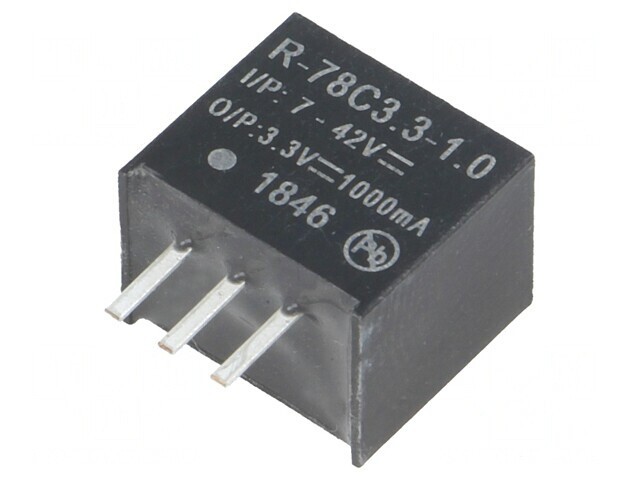 Convertor DC/DC 3.3W 7-42V la 3.3V 1A SIP3