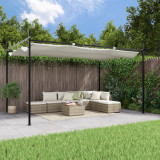 Pergola cu acoperis retractabil, crem, 395x292x230 cm GartenMobel Dekor