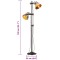 Lampa de podea cu 2 abajururi, multicolor, E27 - 10