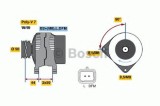 Generator / Alternator RENAULT MEGANE II Grandtour (KM0/1) (2003 - 2012) BOSCH 0 986 046 260