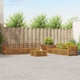 vidaXL Set de canapele de exterior 8 pcs natural Lemn Solid de Acacia 3373144