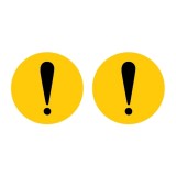 Cumpara ieftin Autocolant semn incepator , disc galben diametru 10 cm, rezistent la intemperii, 2 bucati pachet, uz exterior