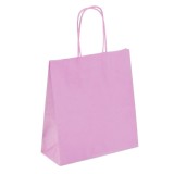 Sacosă cadou lila din hartie kraft cu manere, Brand CMCLASS