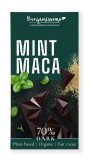 Ciocolata neagra 70% cu menta si maca bio 60g Benjamissimo