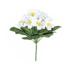 Buchet flori artificiale albe verzi cm 20 H