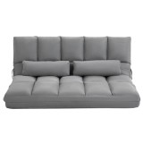 HOMCOM Canapea De Podea Pliabila, 130x73x60 cm Gri | Aosom Romania