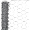Plasă S&acirc;rmă Oțel Galvanizat Nature, 0.5 x 2.5 m, 25mm Hexagonală, Gard Gri
