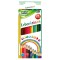 Set 24 creioane colorate 18 cm, hexagonale