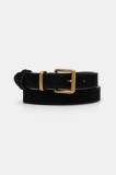 Answear Lab curea de piele femei, culoarea negru