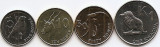 Zambia Set 4 - 5, 10, 50 Ngwee, 1, Kwacha 2012, V17 , UNC !!!, Africa