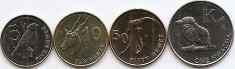 Zambia Set 4 - 5, 10, 50 Ngwee, 1, Kwacha 2012, CLT4 , UNC !!! foto