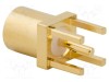 Conector MMCX soclu mamă drept 50&Omega; THT pentru PCB PTFE aurit AMPHENOL RF
