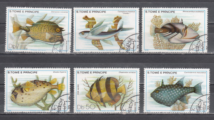 A12 S2 12 - Timbre foarte vechi - Sao Tome e Principe - pesti