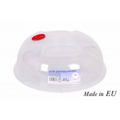 Capac plastic transparent cu orificiu, 24 cm