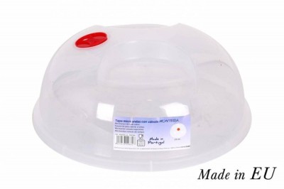Capac plastic transparent cu orificiu, 26 cm foto
