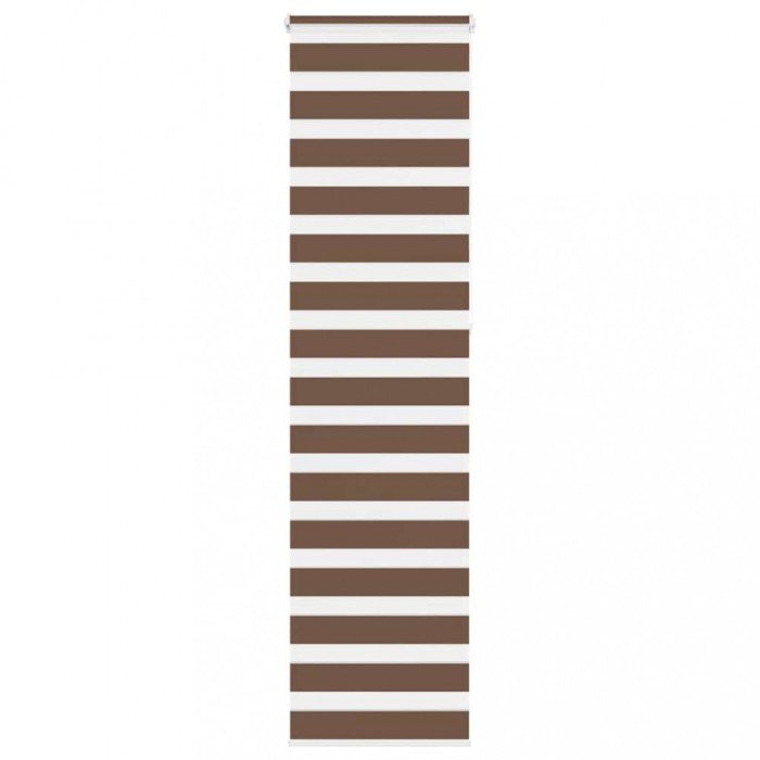 Jaluzea tip zebra maro lățime țesătură 50,9 cm poliester