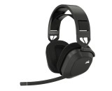 Casti gaming Corsair HS80 MAX 2.4Ghz wireless/bluetooth, multiplatform, Dolby Atmos&reg; Spatial Audio, acumulator, Steel gray, Resigilat, Grad B