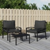 Set 2 Scaune Gradina Gossi Gri cu Perne, 68x76x79cm, Otel, Exterior, Rezistent UV