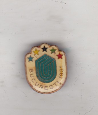 bnk ins Insigna Universiada Bucuresti 1981 foto