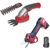 Raider RD-PSH01 + RD-GSSL01 - Foarfeca de gradina cu 2 acumulatori Li-Ion 12 V 2 Ah 25 mm + Foarfeca de iarba si arbusti cu 1 acumulator Li-Ion 3.6 V