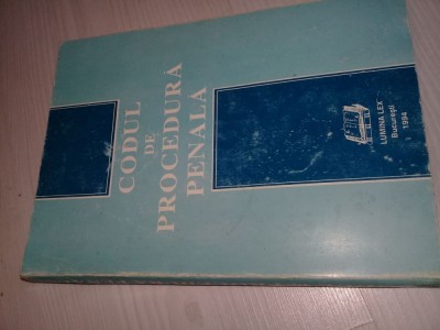 CODUL DE PROCEDURA PENALA 1994,Dr.Iulian Poenaru Jurist,ed.LUMINA LEX foto