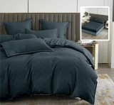 Cumpara ieftin Lenjerie pat dublu,bumbac finet,6 piese,cearceaf cu elastic 160 180x200cm, cearceaf pilota 200x230cm, 2 fete de perna 50x70, 2 fete de perna 70x70,nea, Ralex Pucioasa
