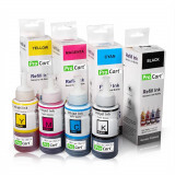 Set 4 culori cerneala refill foto dye pentru epson seria l MultiMark GlobalProd, ProCart