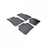 Covorase Cauciuc Tip Tavita BMW Seria 7 E38 Scurt 1994-2001 Negre + Protectie Tunel Spate ALM