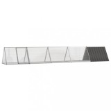 Cusca pentru iepuri antracit 504,5x80,5x71 cm otel galvanizat GartenMobel Dekor, vidaXL