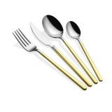 Cumpara ieftin Set tacamuri 24 bucati Allegra Auriu 23.4x21.6x4 cm