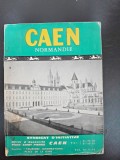 Caen Normandie, carte de calatorie, text in limba franceza