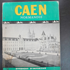 Caen Normandie, carte de calatorie, text in limba franceza