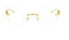 Rame Ochelari Vedere Dama Aurii, Tip Ray Ban Gucci, Brate Bambus. Fara Dioptrii. Design Modern