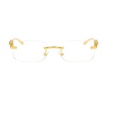 Rame ochelari de vedere dama cu brate din bambus Aurii tip Ray Ban&nbsp;Gucci&nbsp;Prada