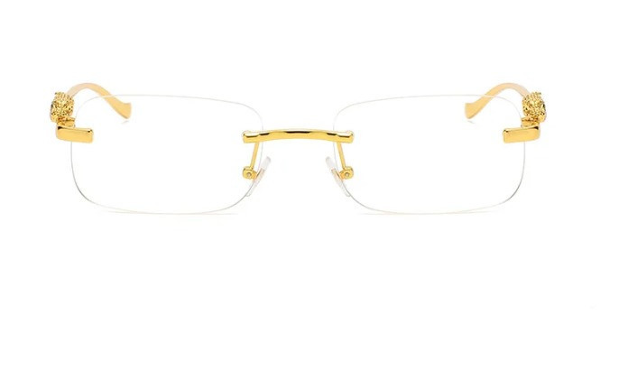 Rame ochelari de vedere dama cu brate din bambus Aurii tip Ray Ban&nbsp;Gucci&nbsp;