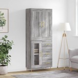 vidaXL Dulap &icirc;nalt, gri sonoma, 69,5x34x180 cm, lemn compozit