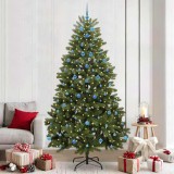 vidaXL Brad de Crăciun artificial Verde 240 cm PVC și Metal 3395710