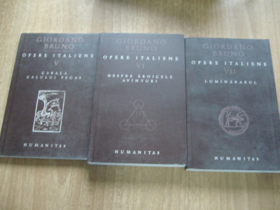 Giordano Bruno &amp;ndash; Opere italiene vol. V-VII (3 volume) foto