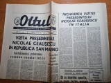 Ziarul oltul 26 mai 1973-vizita lui ceausescu in san marino