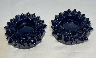 Doua suporturi pentru lumanari parfumate, ceramica de studio BERGSTEN foto