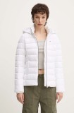 Tommy Jeans geaca femei, culoarea alb, de iarna, DW0DW18311