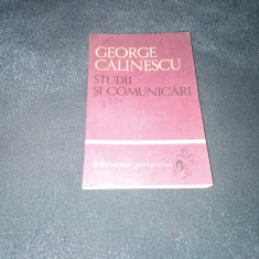 GEORGE CALINESCU - STUDII SI COMUNICARI